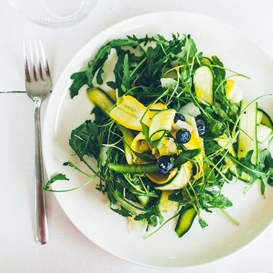 Zucchini and blueberries salad