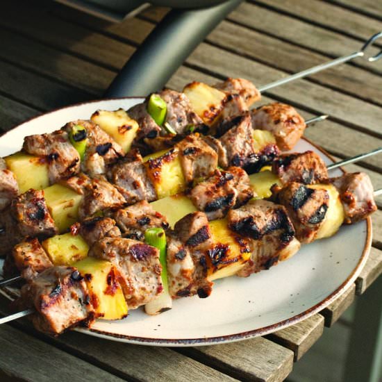 Jerk Pork and Pineapple Skewers