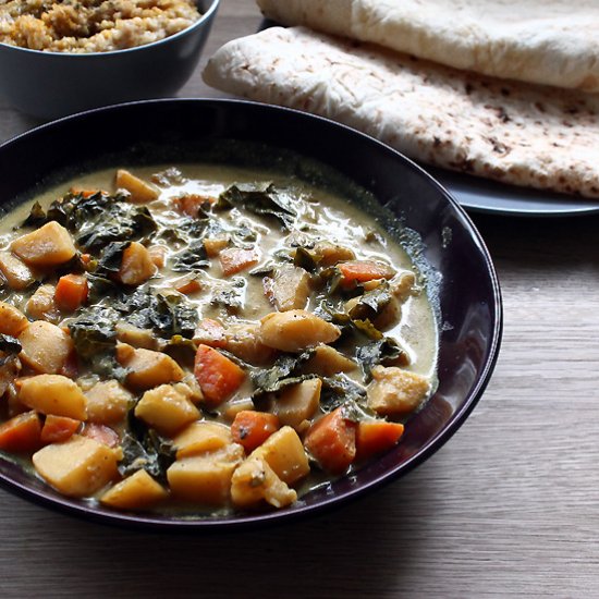 Kale, Potato and Carrot Curry