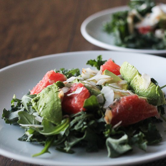 Avocado+Grapefruit Coconut Salad