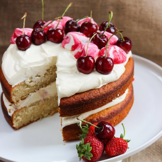 Wimbledon Strawberries & Cream Cake