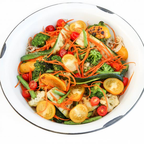 Grilled Veg, Soba, & Roasted Garlic