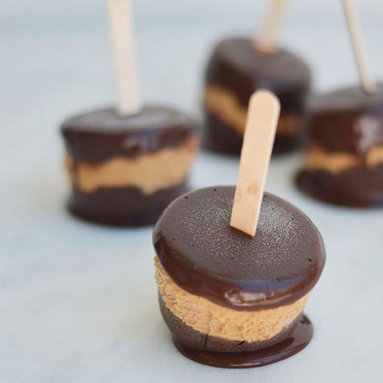 Chocolate and Dulce de Leche Pops