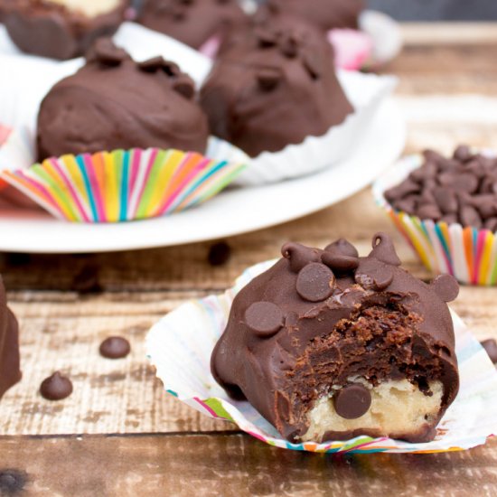 Cookie Dough Brownie Truffles