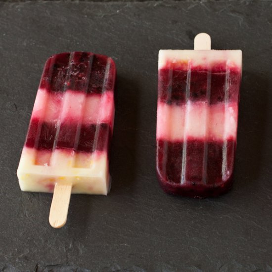 Blackberry-lemon Popsicles