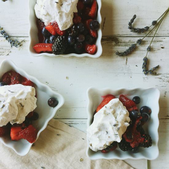 Summer Berries with Cardamon Cream