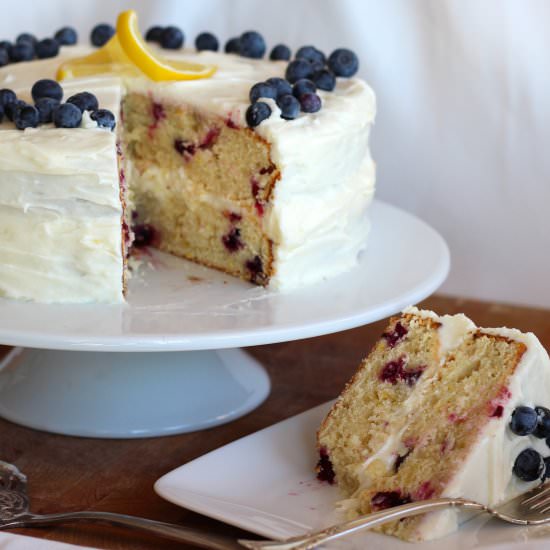 Lemon & Blueberry Layer Cake