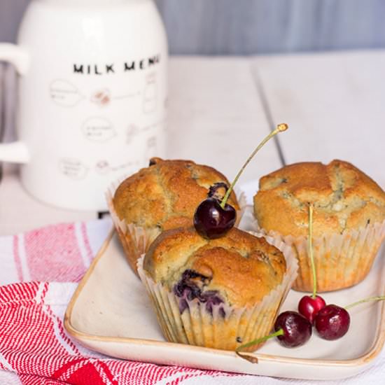 Cornmeal Cherry Muffins