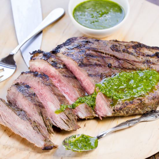 Flank Steak with Chimichurri Sauce