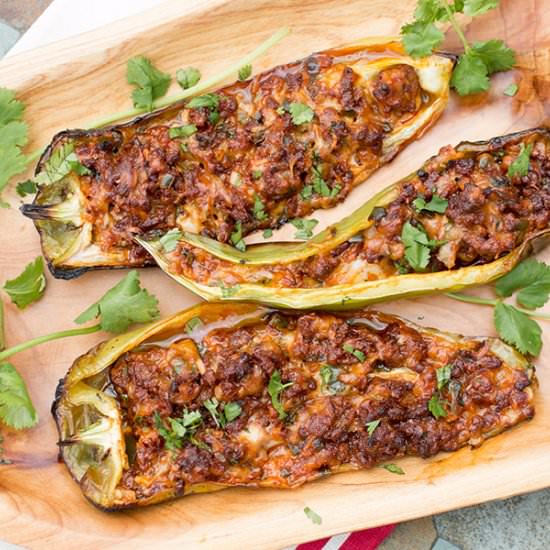 Grilled Chorizo and Cheese Stuffed Peppers