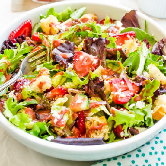 Strawberry Fields Panzanella Salad