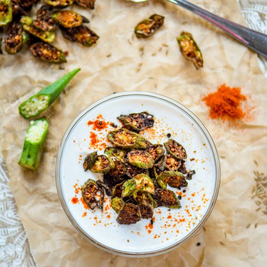 Crispy Bhindi (Okra) Raita