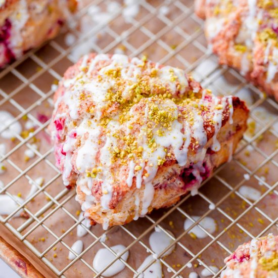 Raspberry Pistachio Scones