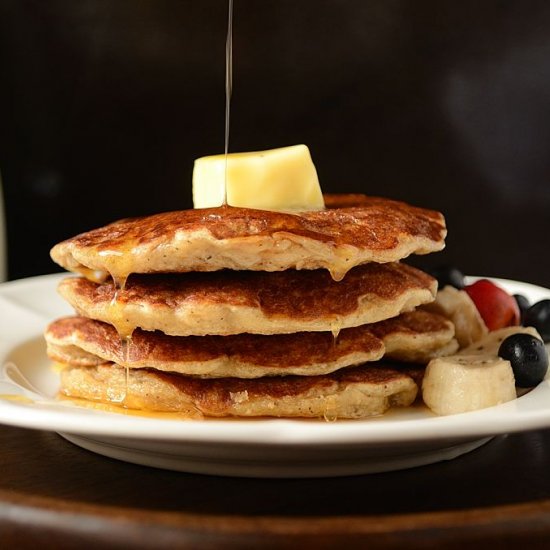 Oatmeal Cottage Cheese Buttermilk Pancakes