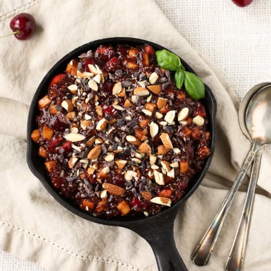 Raw Cherry-Apple Pie Breakfast Bowl