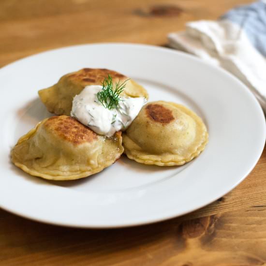 Leek Powder Pierogis