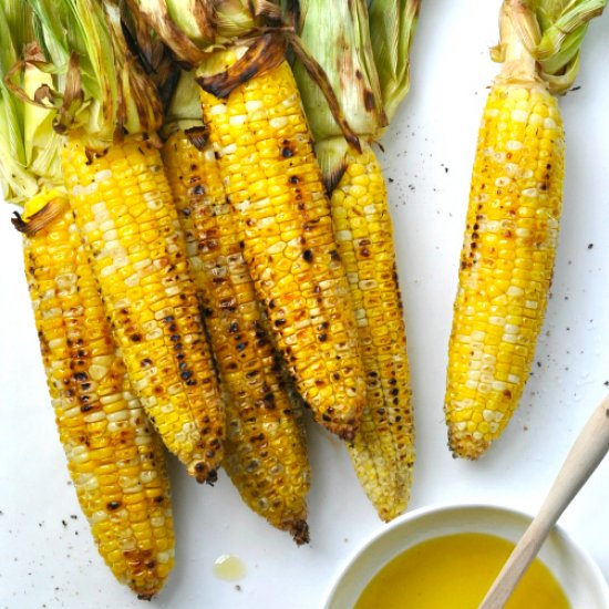 Olive Oil Grilled Corn on the Cob