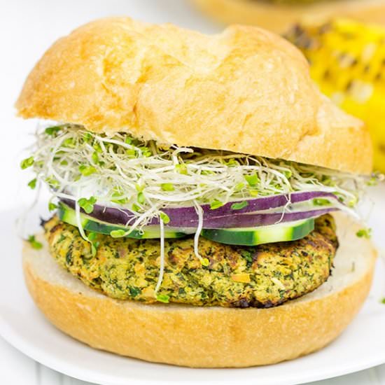 Grilled Falafel Burgers