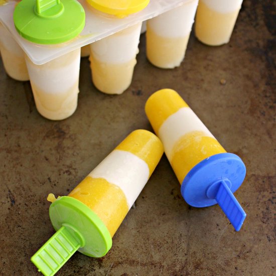 Mango Coconut Cream Popsicles