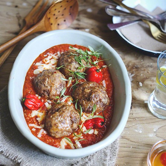 Spicy Meatballs with Ghost Chilli Oil