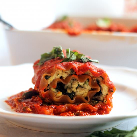 Vegan Summer Veggie Lasagna Rolls