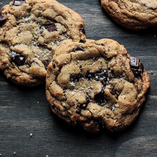 Salted Chocolate Chunk Cookies