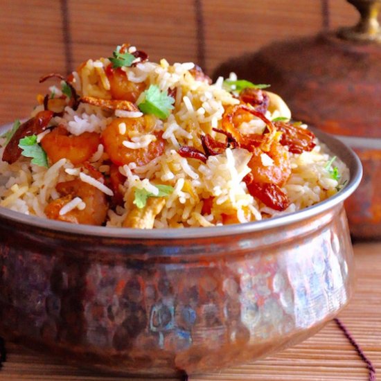 Delicious and Simple Prawn Biryani