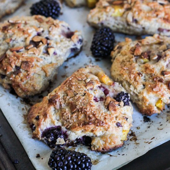 Blackberry Peach Scones