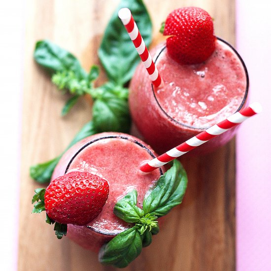 Watermelon Strawberry Basil Slush