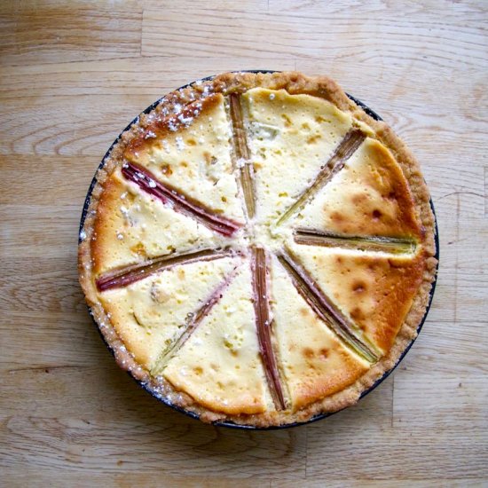 Rhubarb and Custard Tart