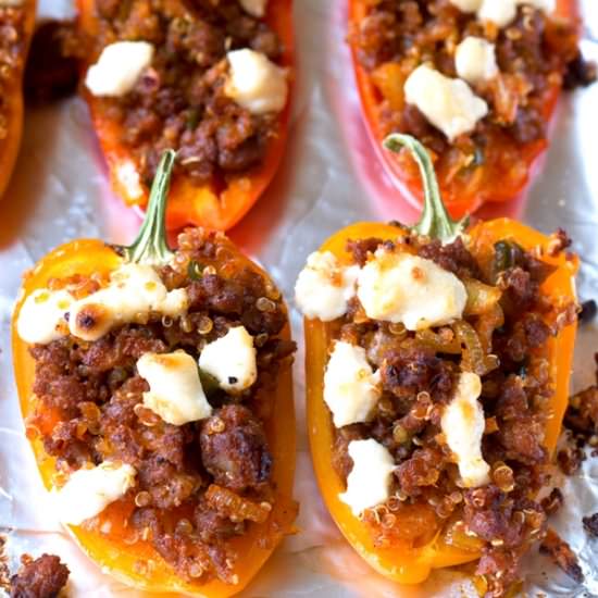 Chorizo & Quinoa Stuffed Peppers