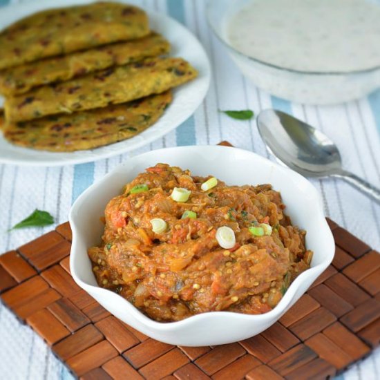 Mashed eggplant