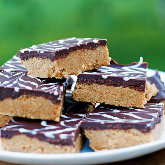 No bake choco PB bars