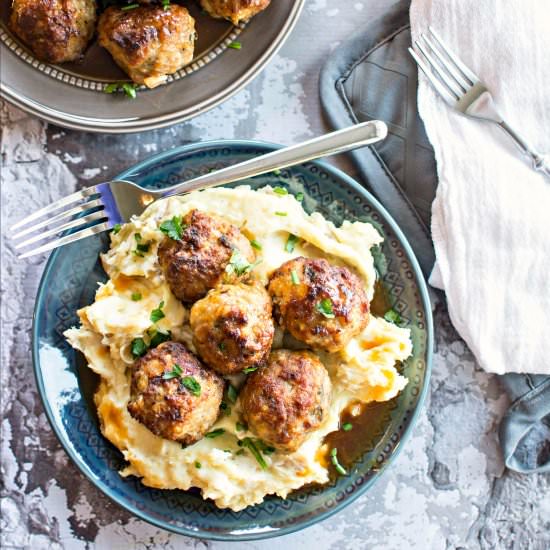 Crockpot Honey & Pork Meatballs