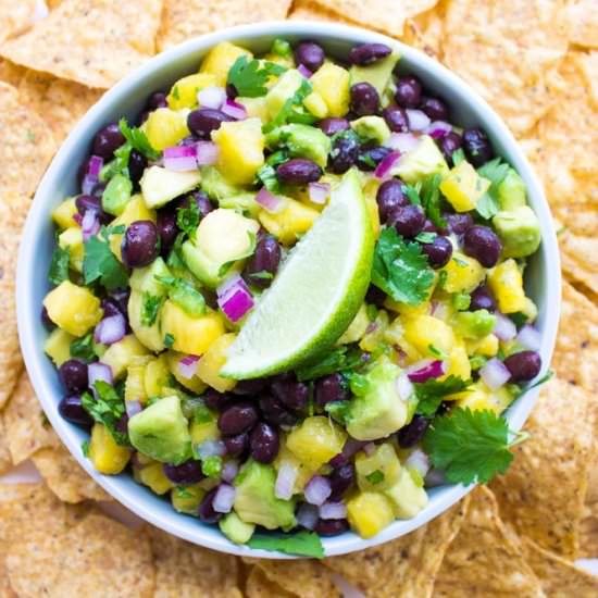 Pineapple, Avocado and Bean Salsa