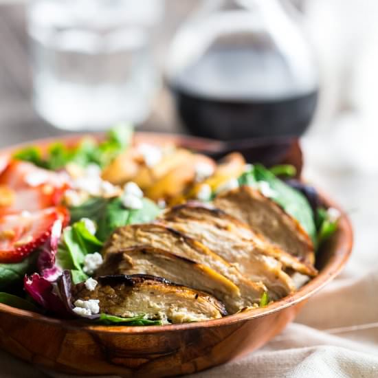 Strawberry Salad with Grilled Nectarines