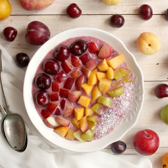 Rainbow Summer Fruit Smoothie Bowl