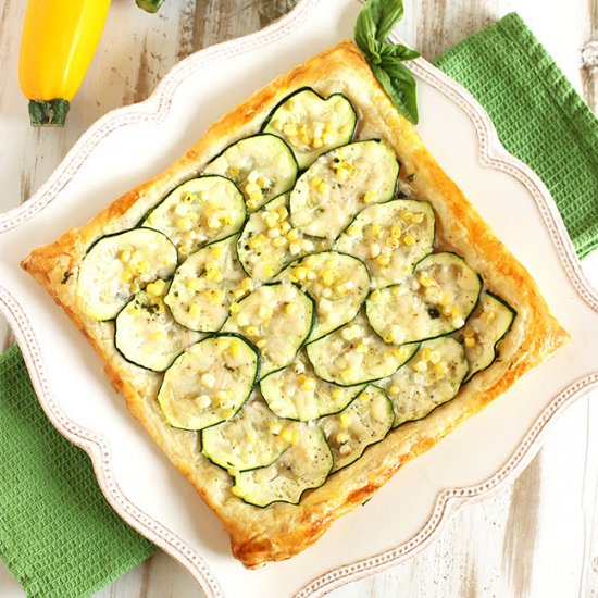 Zucchini Tart with Sweet Corn