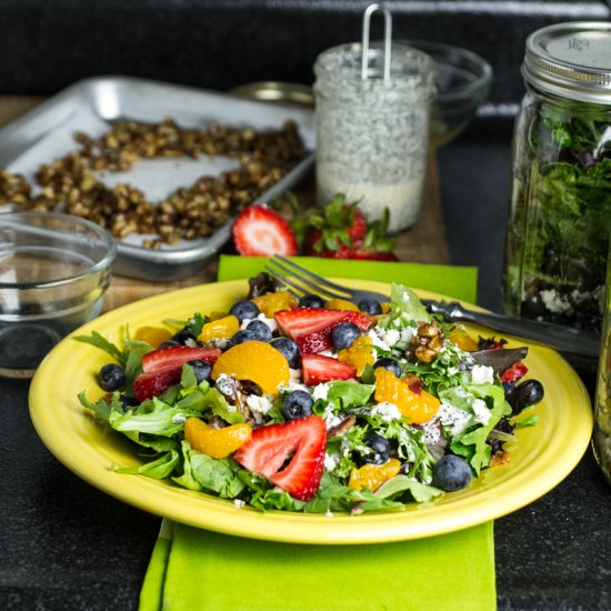 Summer Salad & Poppy Seed Dressing