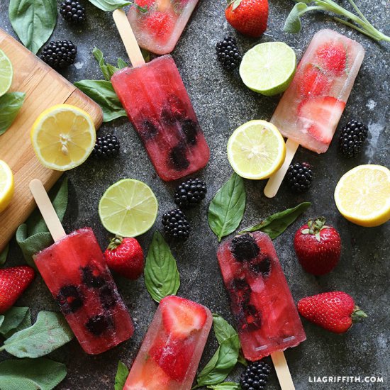 Natural Herb Infused Fruit Popsicle