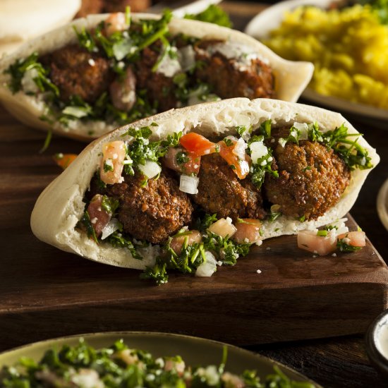 Falafel With Spinach and Kale