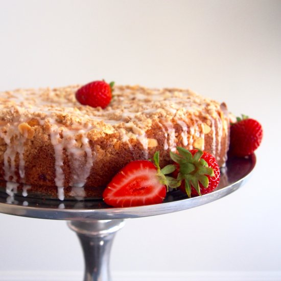 Strawberry Almond Streusel Cake