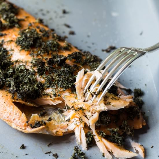 Dill Butter Baked Salmon