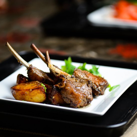 Seared Lamb Chops and Potatoes