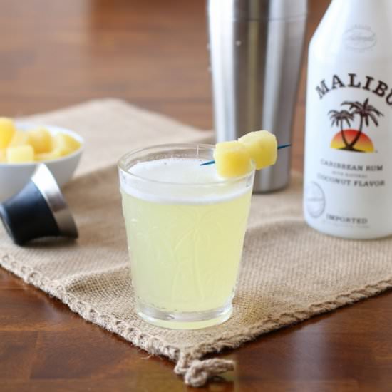 Malibu and Pineapple Cocktail