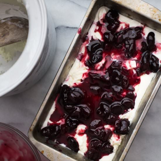 Goat Cheese Roast Cherry Ice Cream