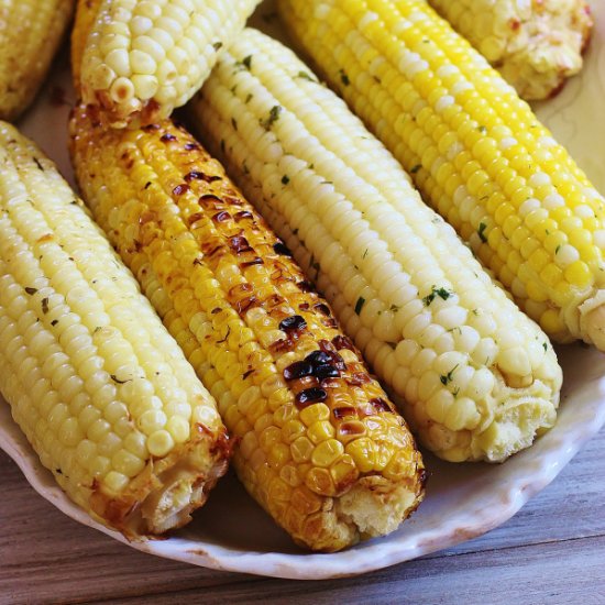 Herb and Parmesan Grilled Corn