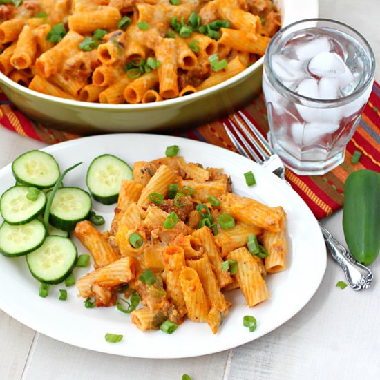 Taco Pasta with Chorizo