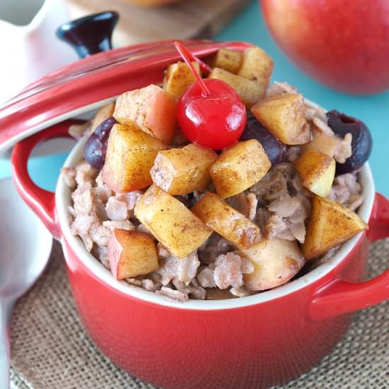 Apple and Cherry Strudel Oatmeal