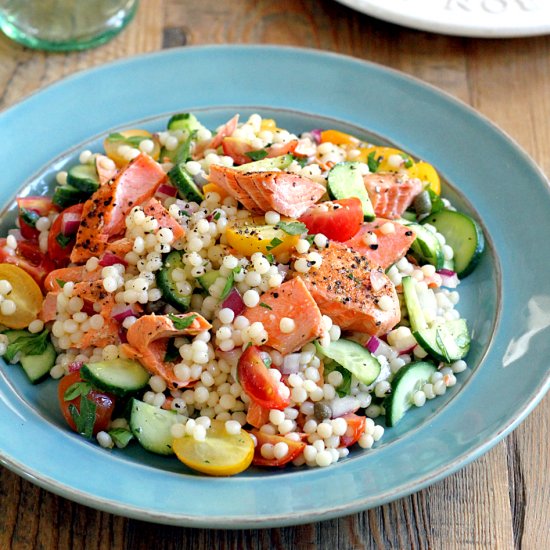 Israeli Couscous with Salmon